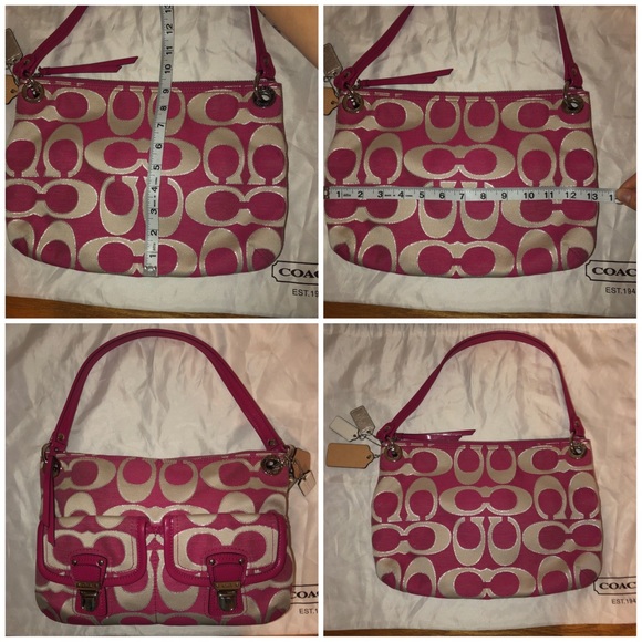 Coach Poppy Metallic Signature Sateen Hippie - Picture 2 of 8